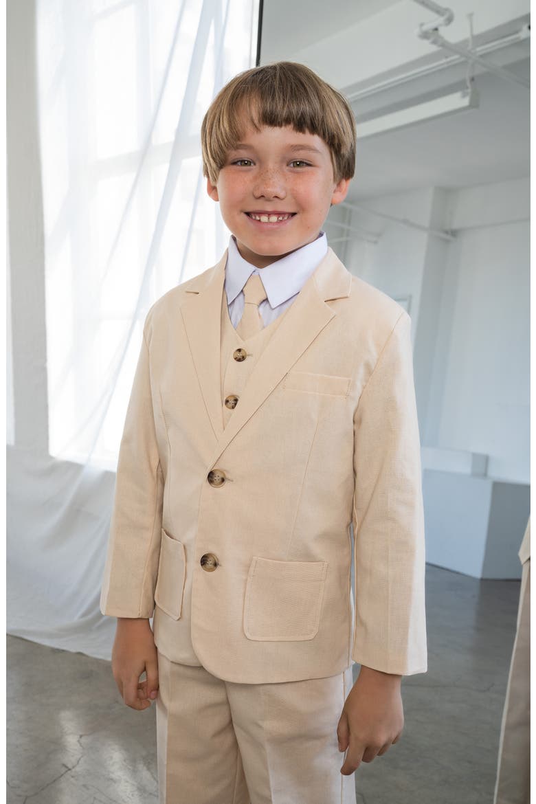 Kids' Leo 5-Piece Suit Set, Alternate, color, SAND
