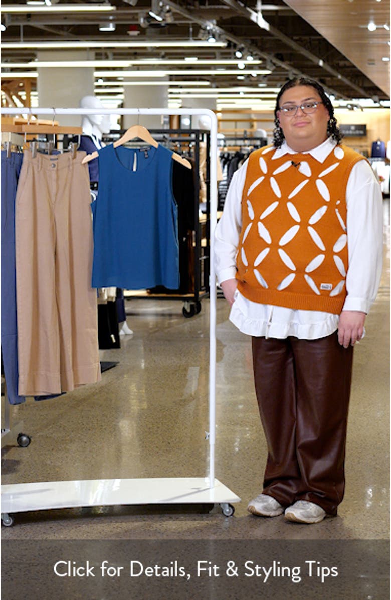 Textured Sleeveless Silk Shell, sales video thumbnail