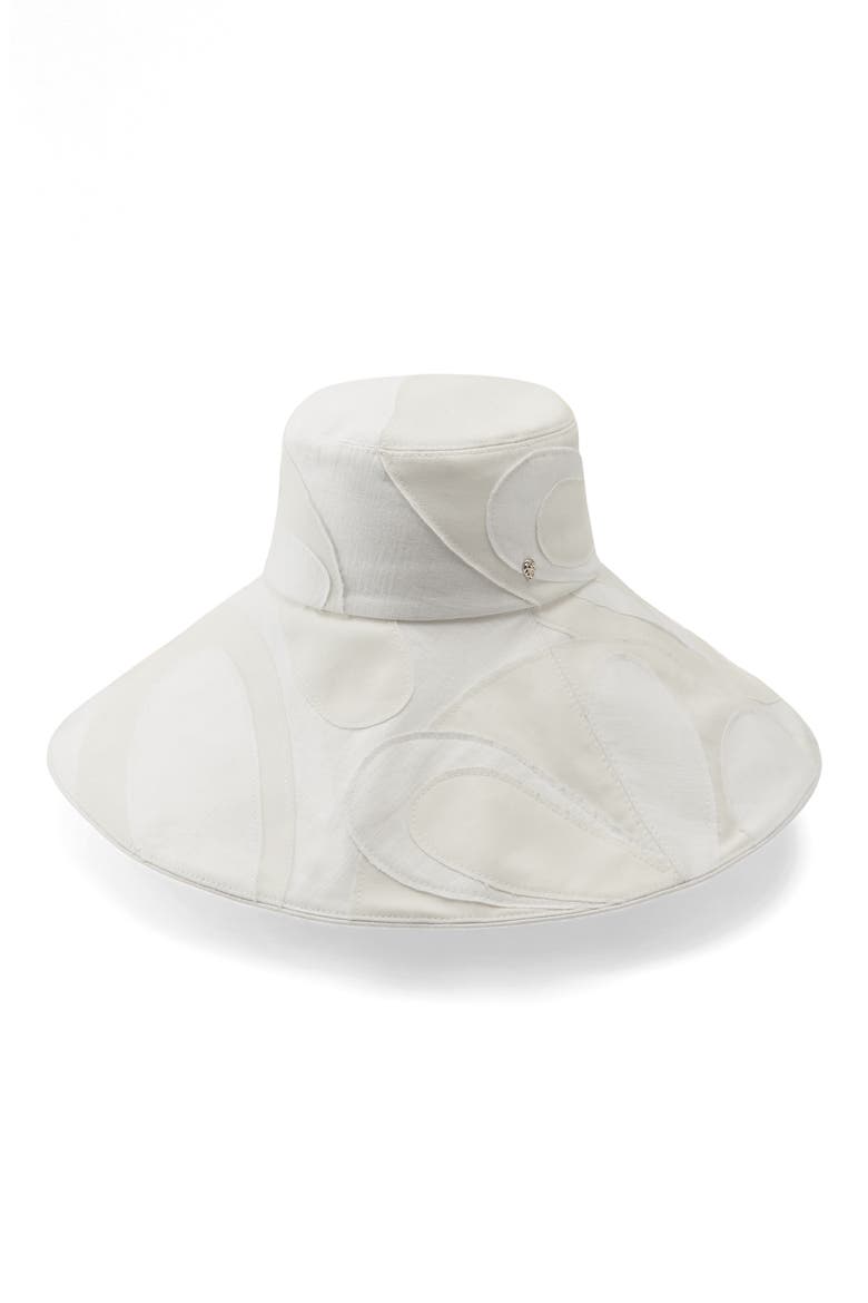 Tilli Linen Sun Hat, Alternate, color, WHITE/ WHITE
