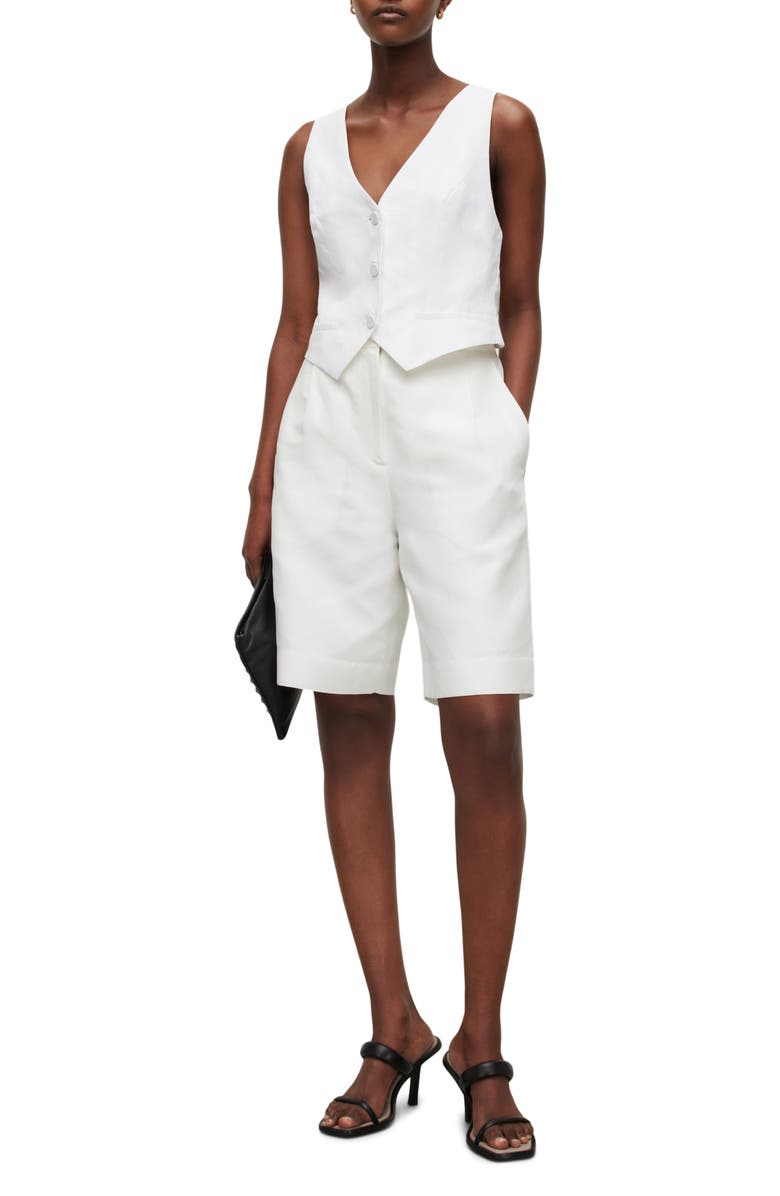 AllSaints Petra Crossback Vest, Alternate, color, Off White