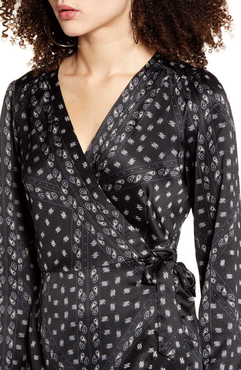 VERO MODA Gamma Long Sleeve Wrap Dress, Alternate, color, 