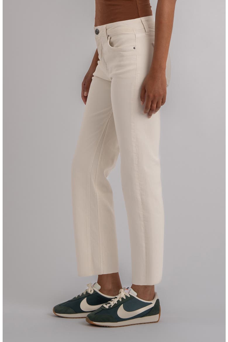 Kelsey Raw Hem Kick Flare Jeans, Alternate, color, ECRU