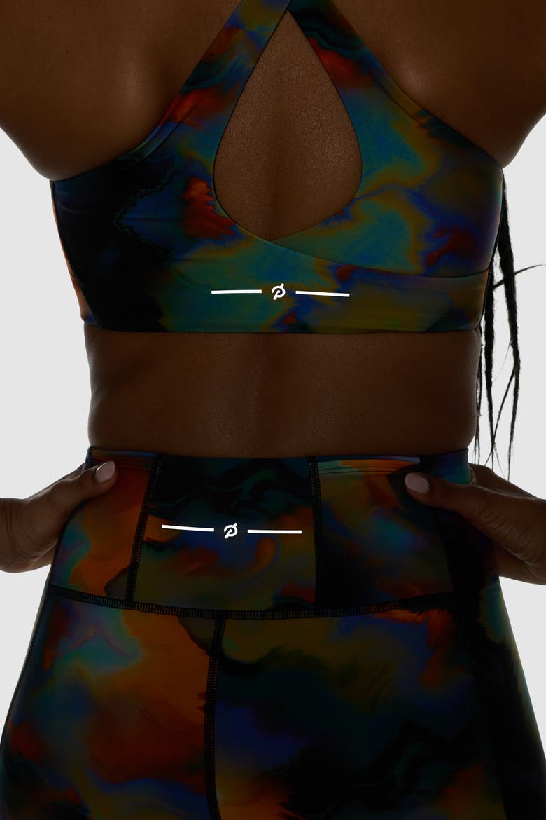 Printed PaceForm Laser Perforated Bra, Alternate, color, Heatmap Print