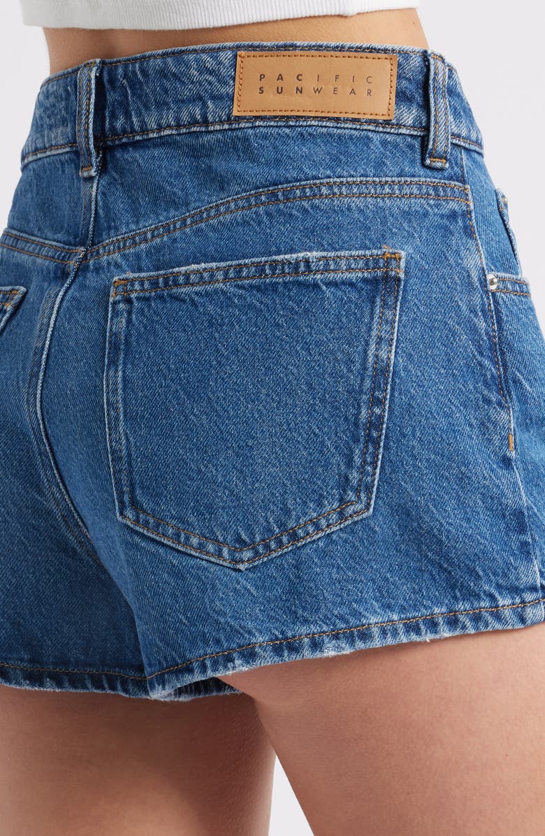 PacSun Denim Mom Shorts, Alternate, color,