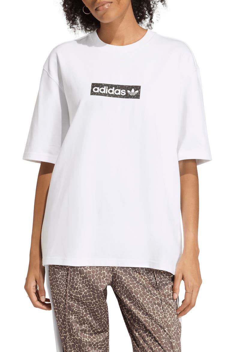 Oversize Logo Graphic T-Shirt, Main, color, WHITE