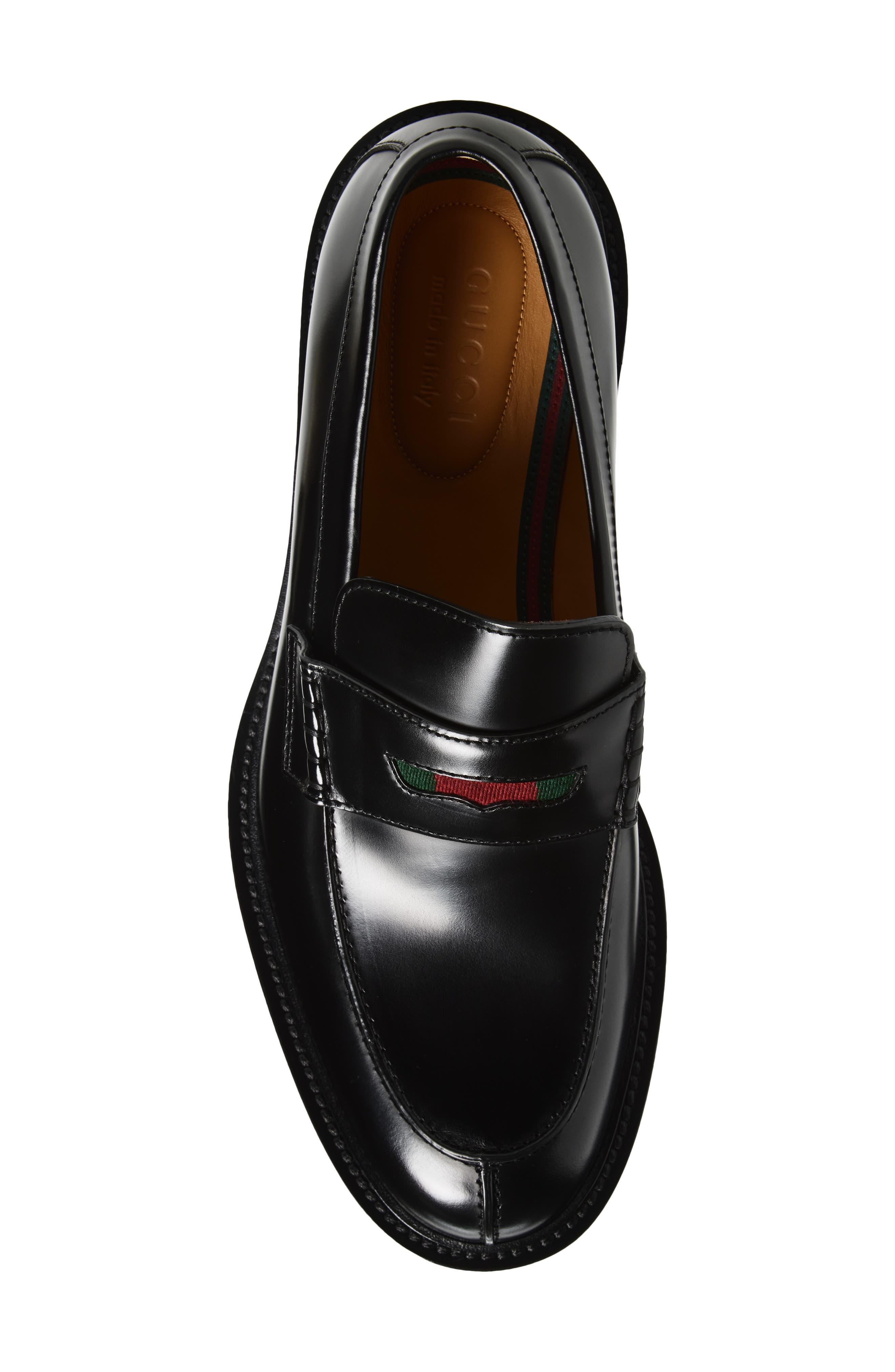 Gucci William Penny Loafer, Alternate, color, Black