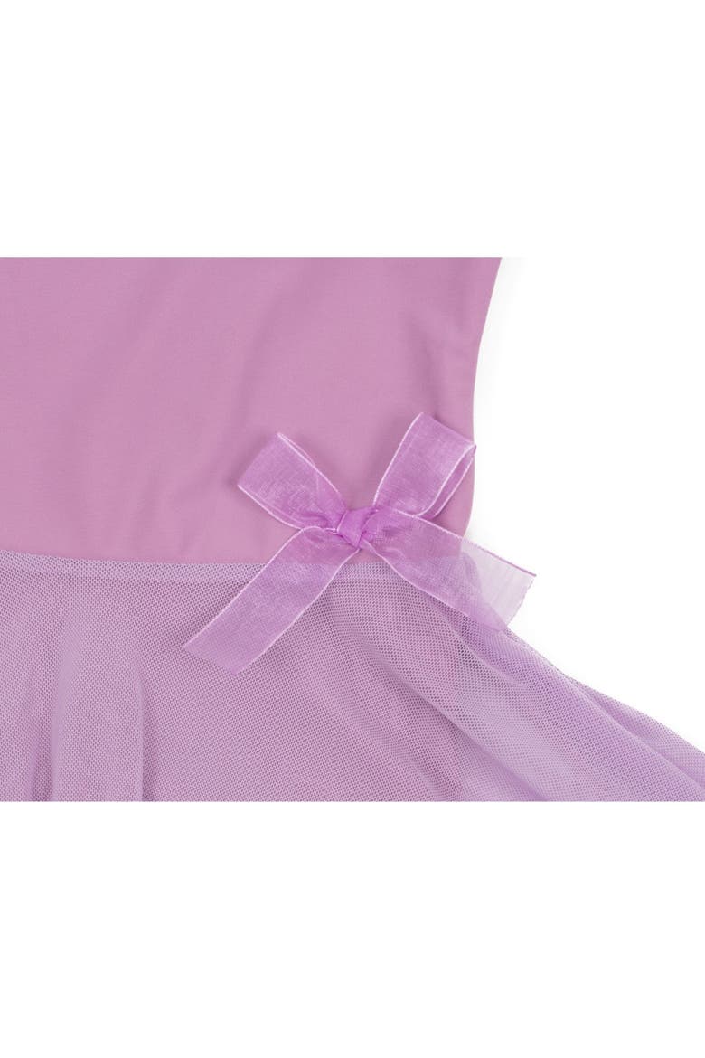 Girls Short Sleeve Skirted Leotard, Alternate, color, Purple
