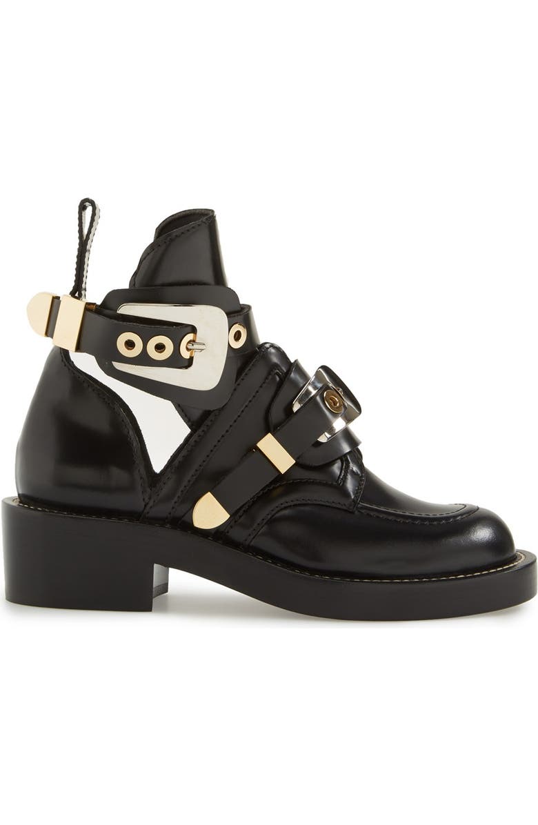 Balenciaga Cutout Buckle Boot, Alternate, color,