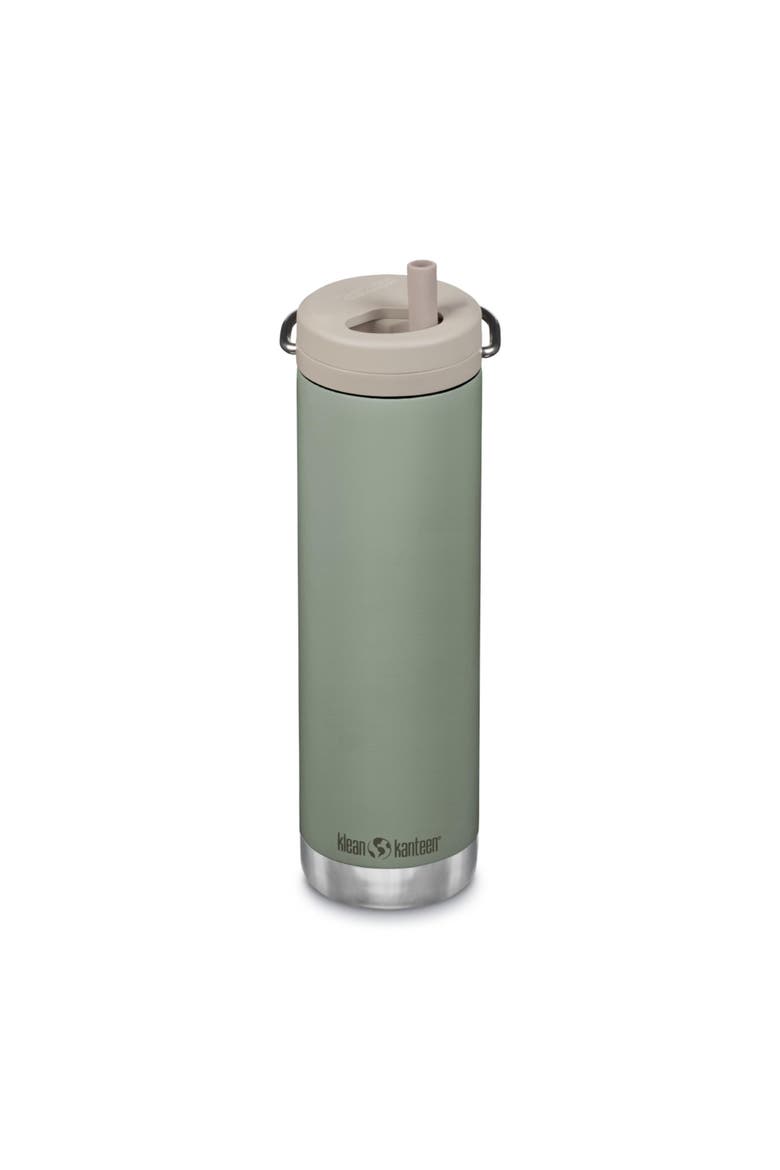 TKWide Insulated Water Bottle with Twist Cap - Reusable Travel Water Bottle with Stainless Steel Straw - Perfect for Sports & the Office - 20 oz, Main, color, Sea Spray