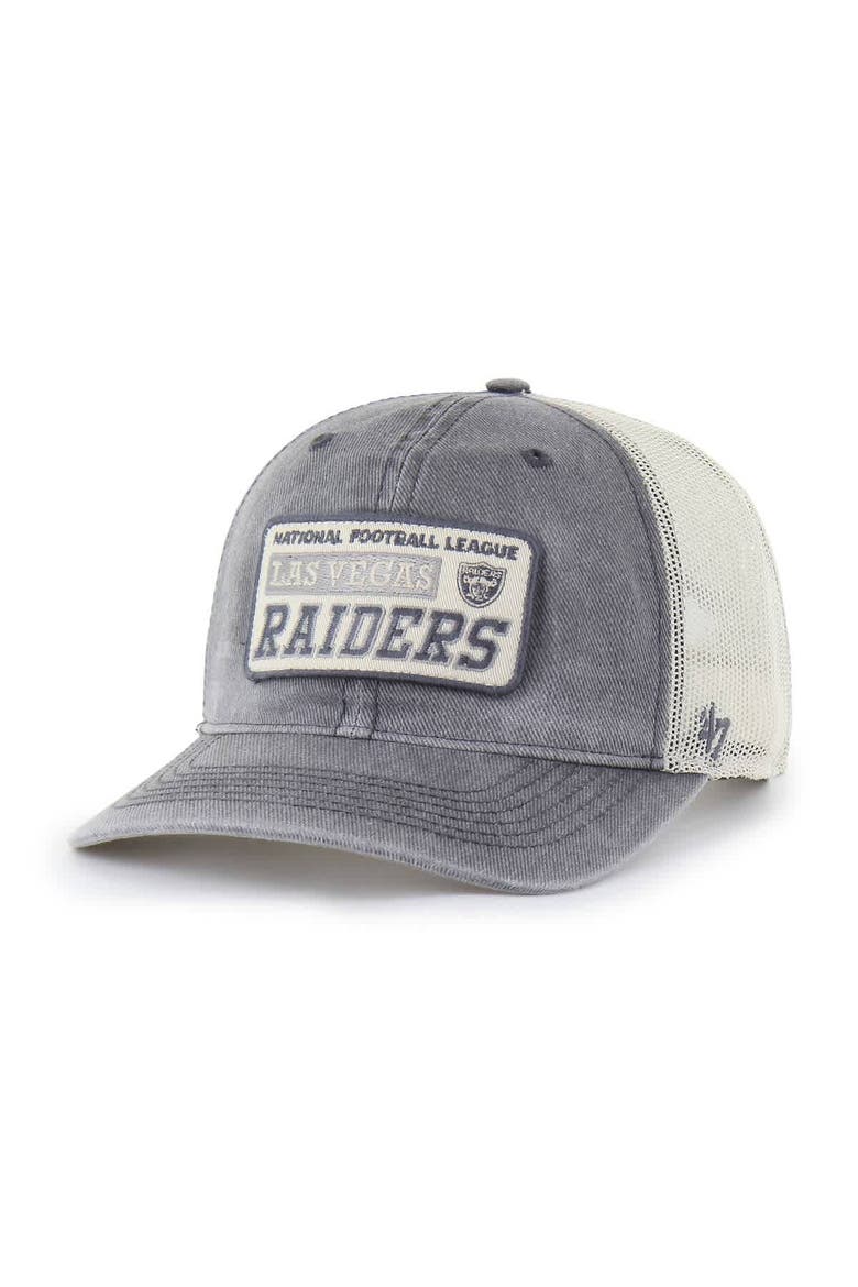 Men's '47  Charcoal Las Vegas Raiders Canteen Relaxed Trucker Adjustable Hat, Main, color, Charcoal