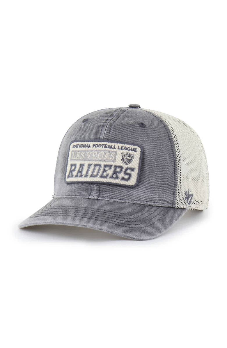 '47 Men's '47 Charcoal Las Vegas Raiders Canteen Relaxed Trucker Adjustable Hat, Main, color, Charcoal