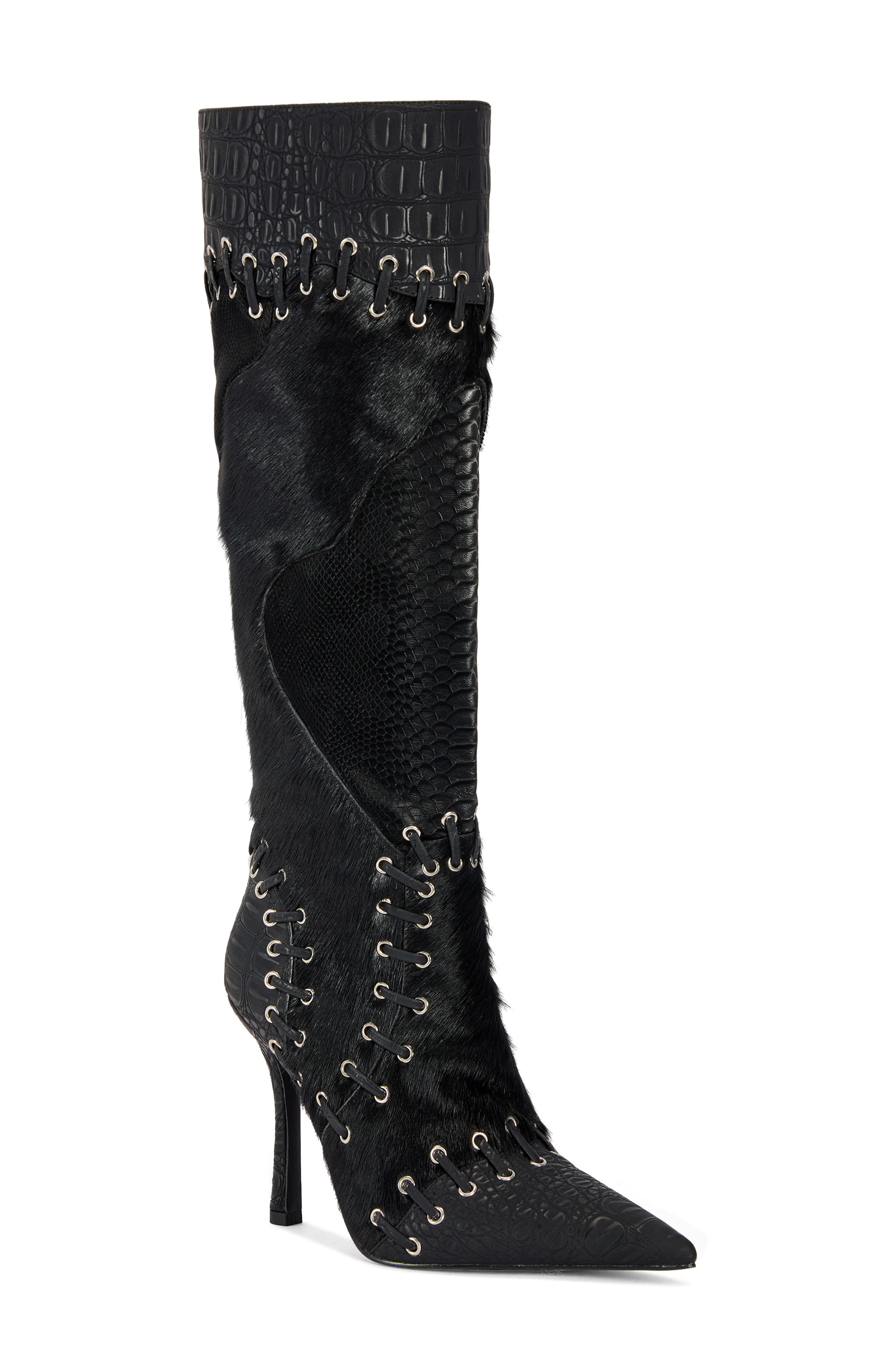 Novak Knee High Boot, Main, color, BLACK