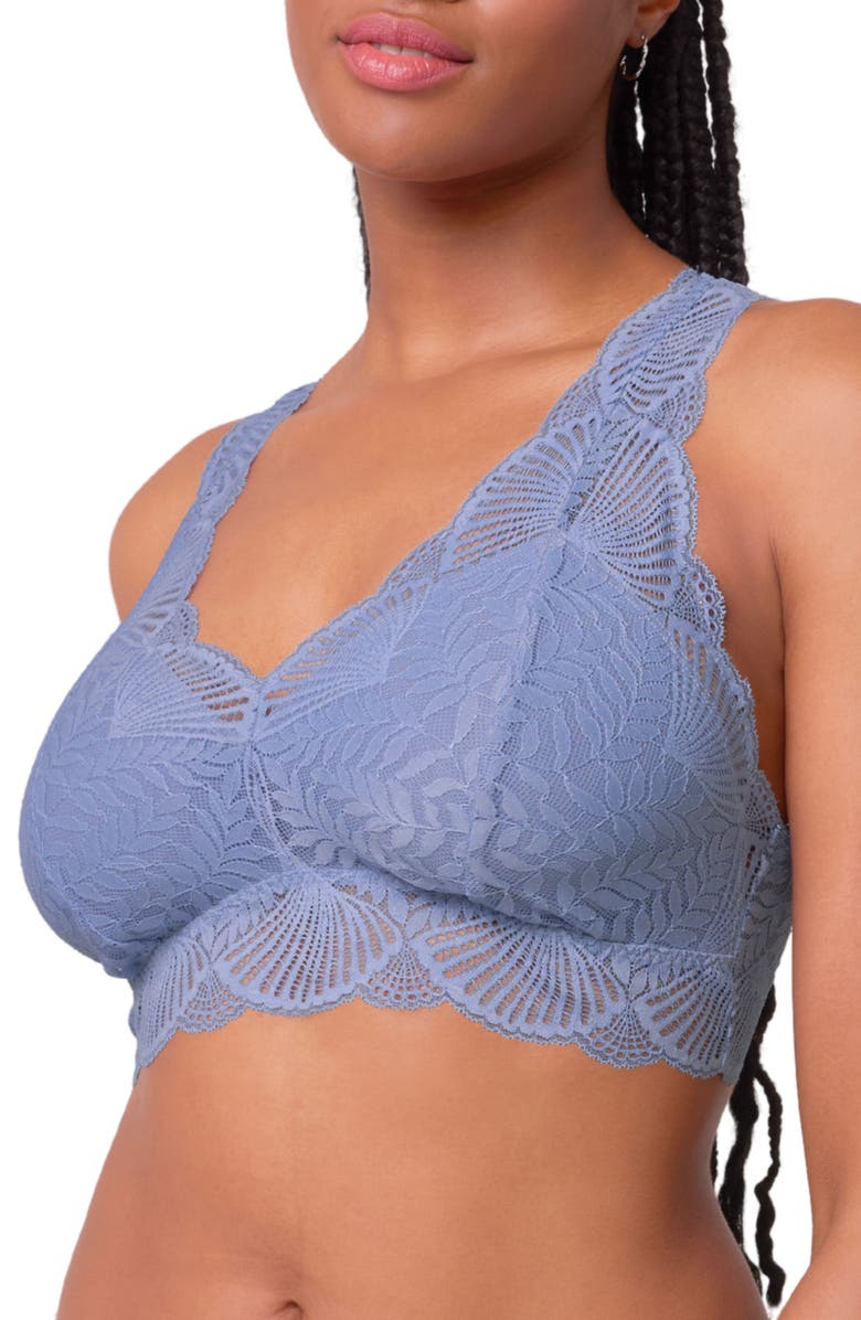 Fleur't Belle Epoque Full Cup Racerback Lace & Microfiber Bralette, Main, color, 