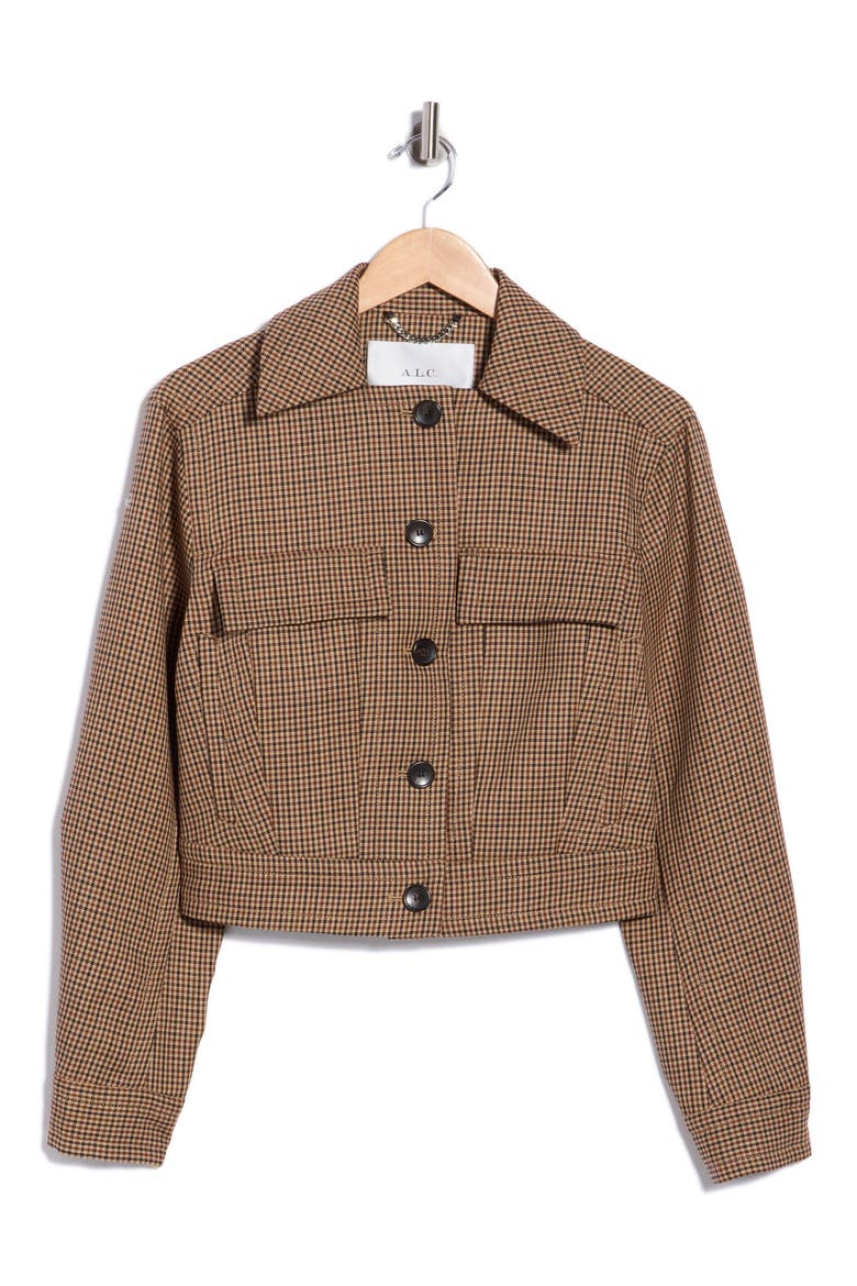 Blake Houndstooth Wool Jacket, Main, color, TAN MULTI
