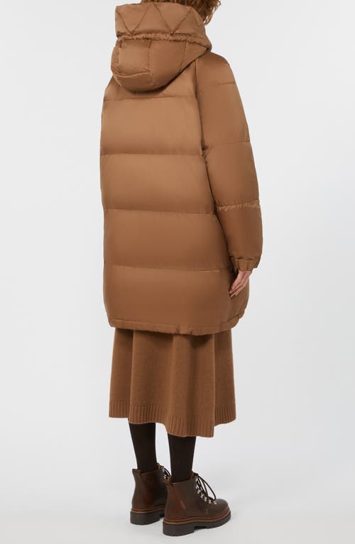 Weekend Max Mara Anfora Reversible Down Puffer Coat In Brown
