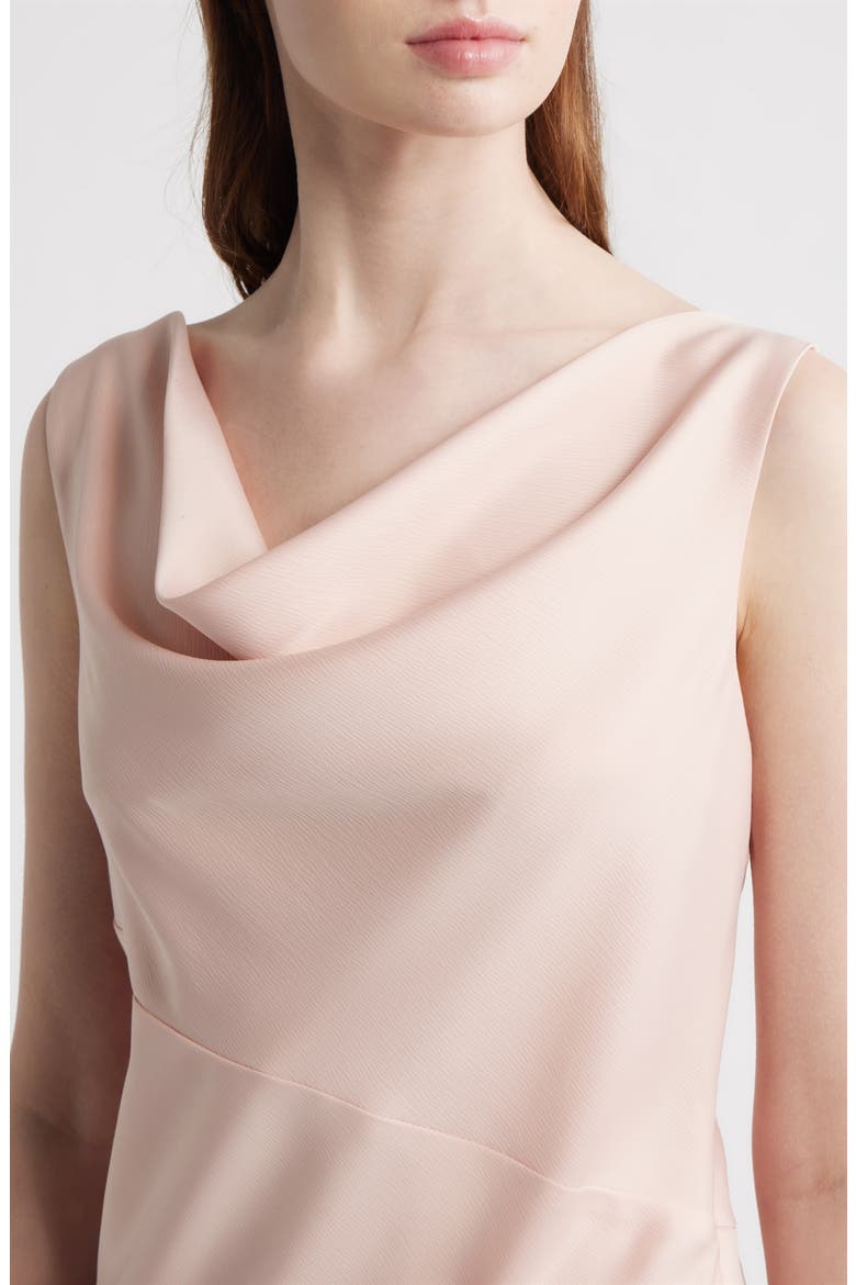 Lea Cowl Neck Satin Gown, Alternate, color, BLUSH