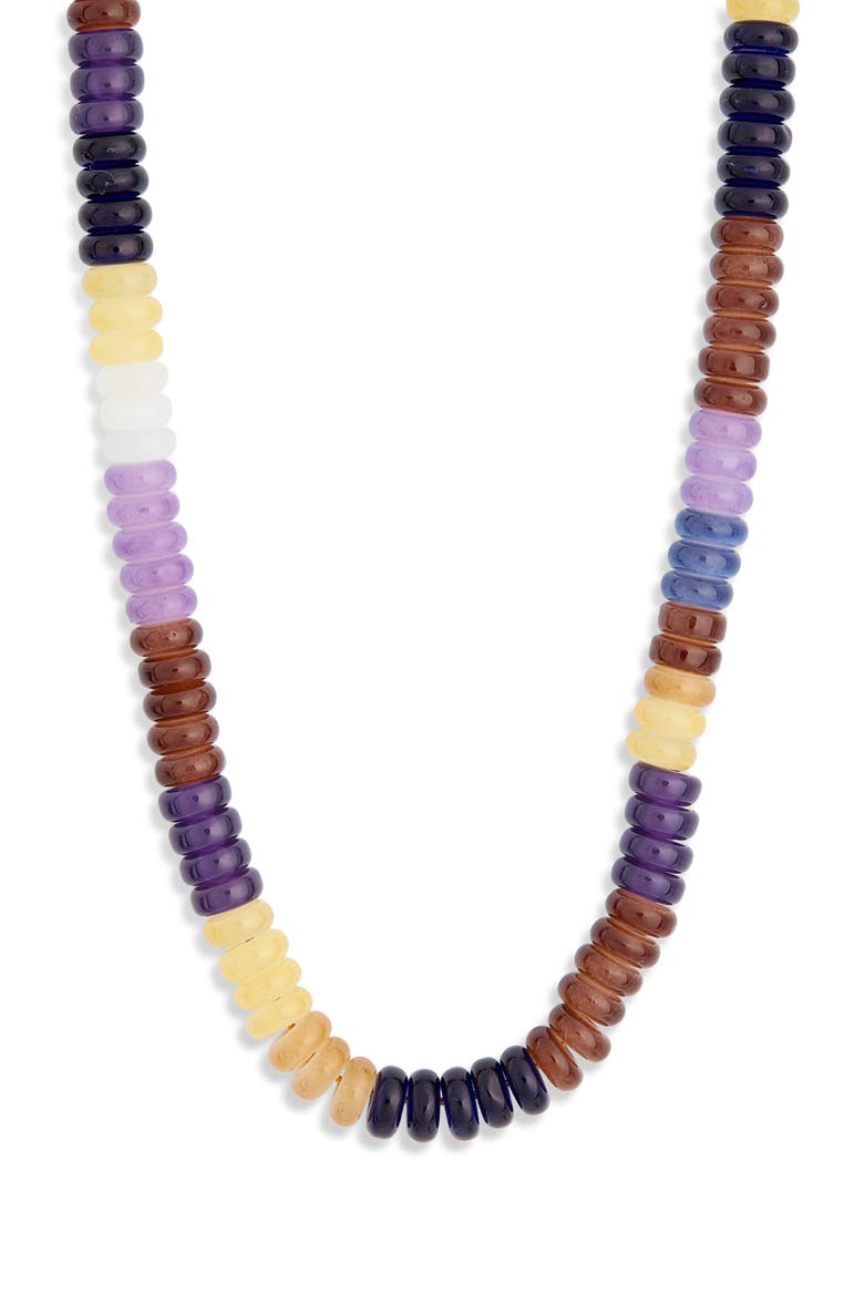 Beaded Collar Necklace, Alternate, color, BLUE MULTI- GOLD