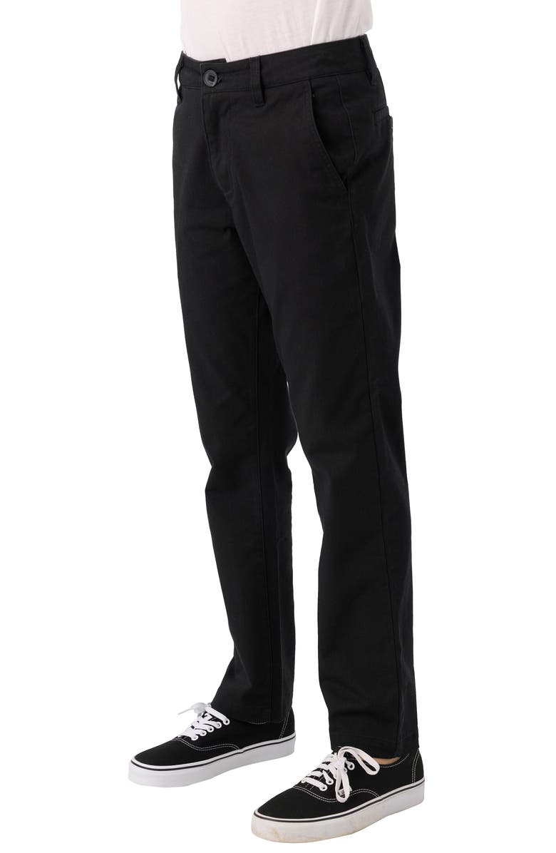 O'Neill Kids' Transporter Standard Fit Stretch Cotton Chinos, Alternate, color, Black