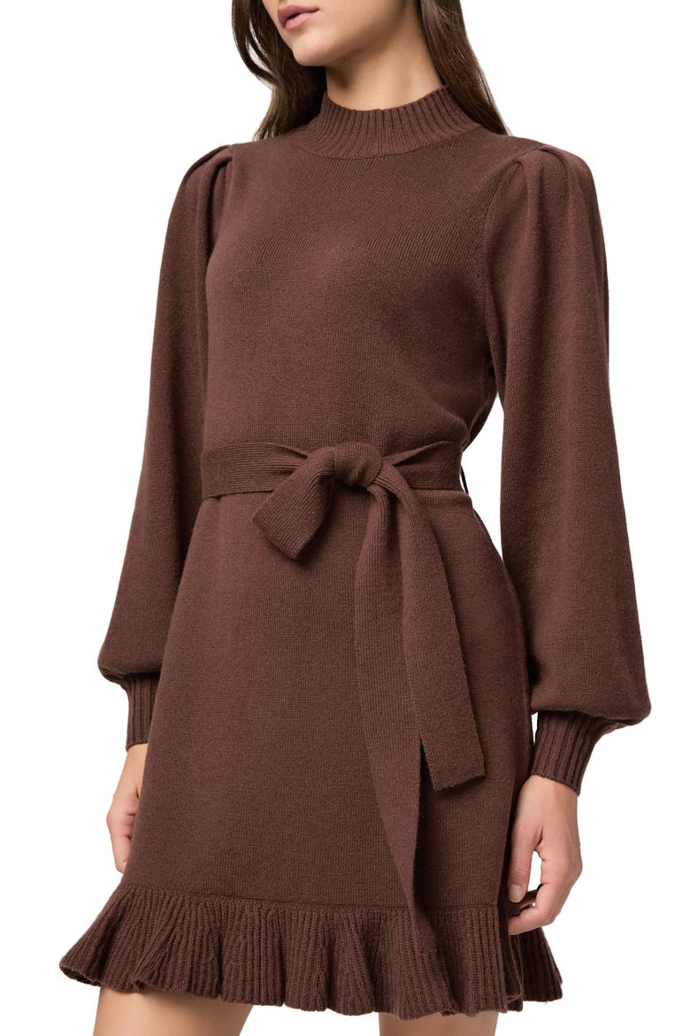 wool-blend long-sleeve sweater dress Arach&Cloz Fall Winter Womens Sweater Dress 2026 Long Sleeve V Neck Cashmere Ribbed Knit Tie Waist Pleated A Line Pullover Fashion Belt Midi Clothes Apricot Cream Beige at Amazon Women's Clothing store