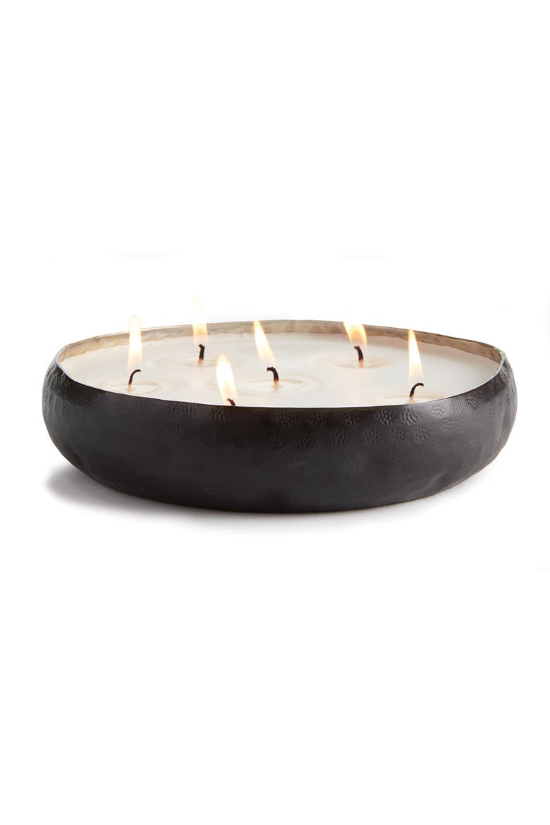 Oudh Noir 6-Wick Candle Aluminum Tray, Main, color, Black
