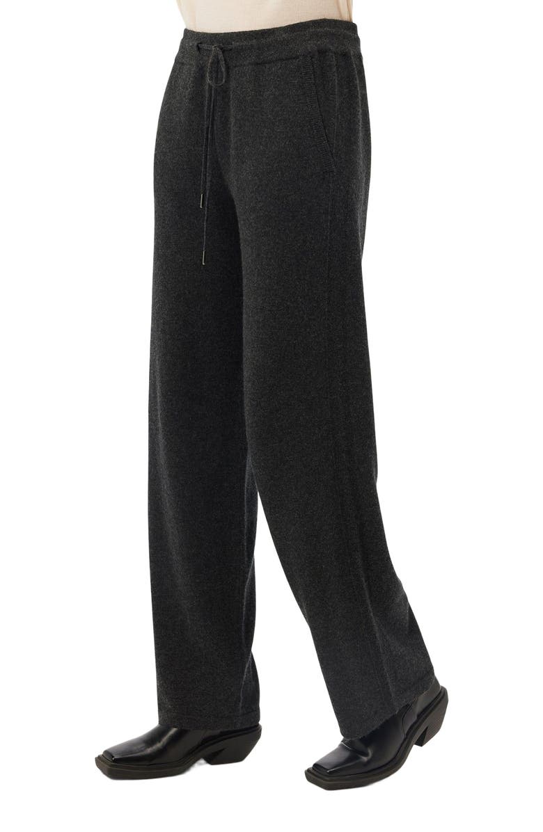 GOBI Mongolian Cashmere Cashmere Straight Leg Jogger With Contrast Side, Alternate, color, 