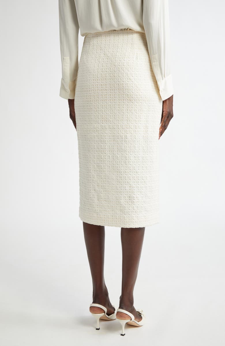 ST. JOHN Tweed Pencil Skirt, Alternate, color, Ecru