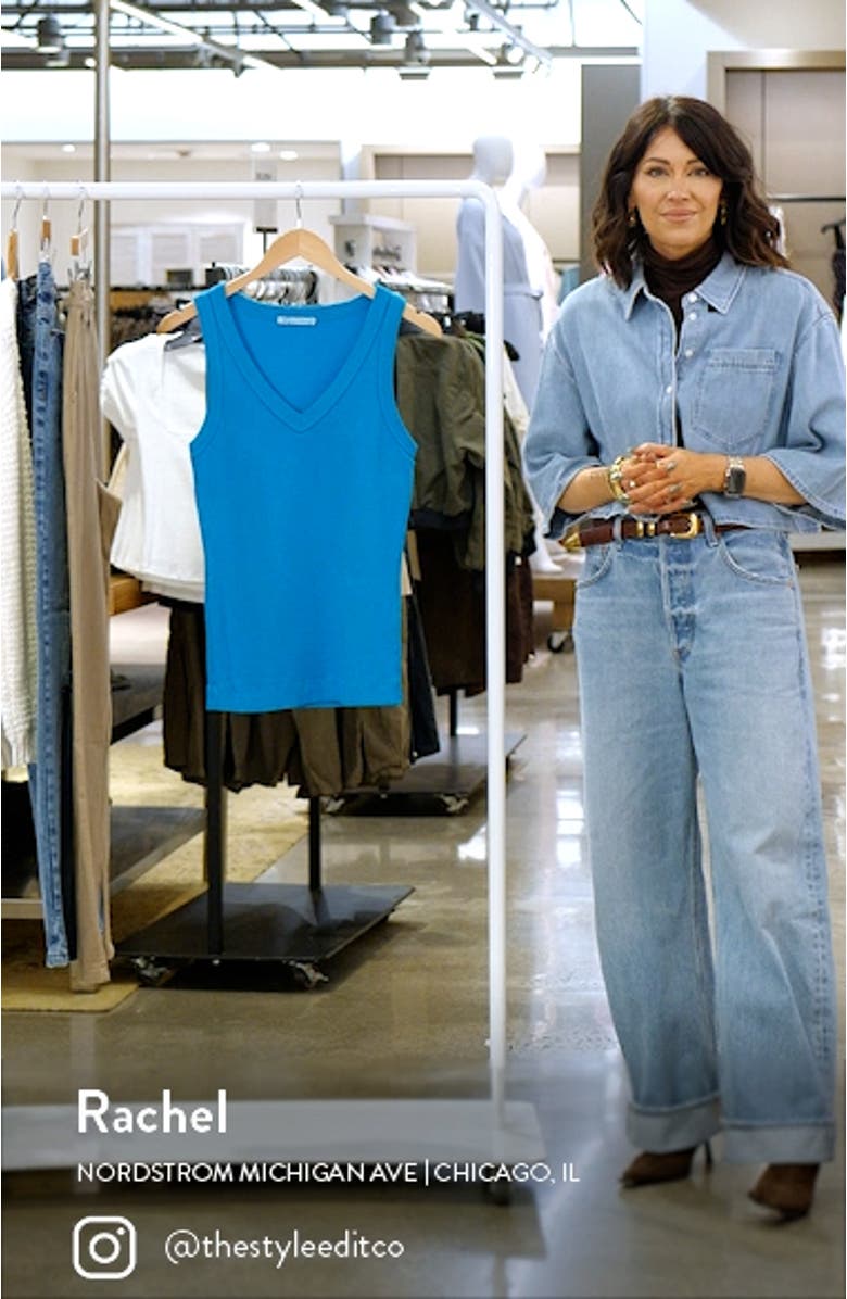 Maya Cotton V-Neck Tank, sales video thumbnail