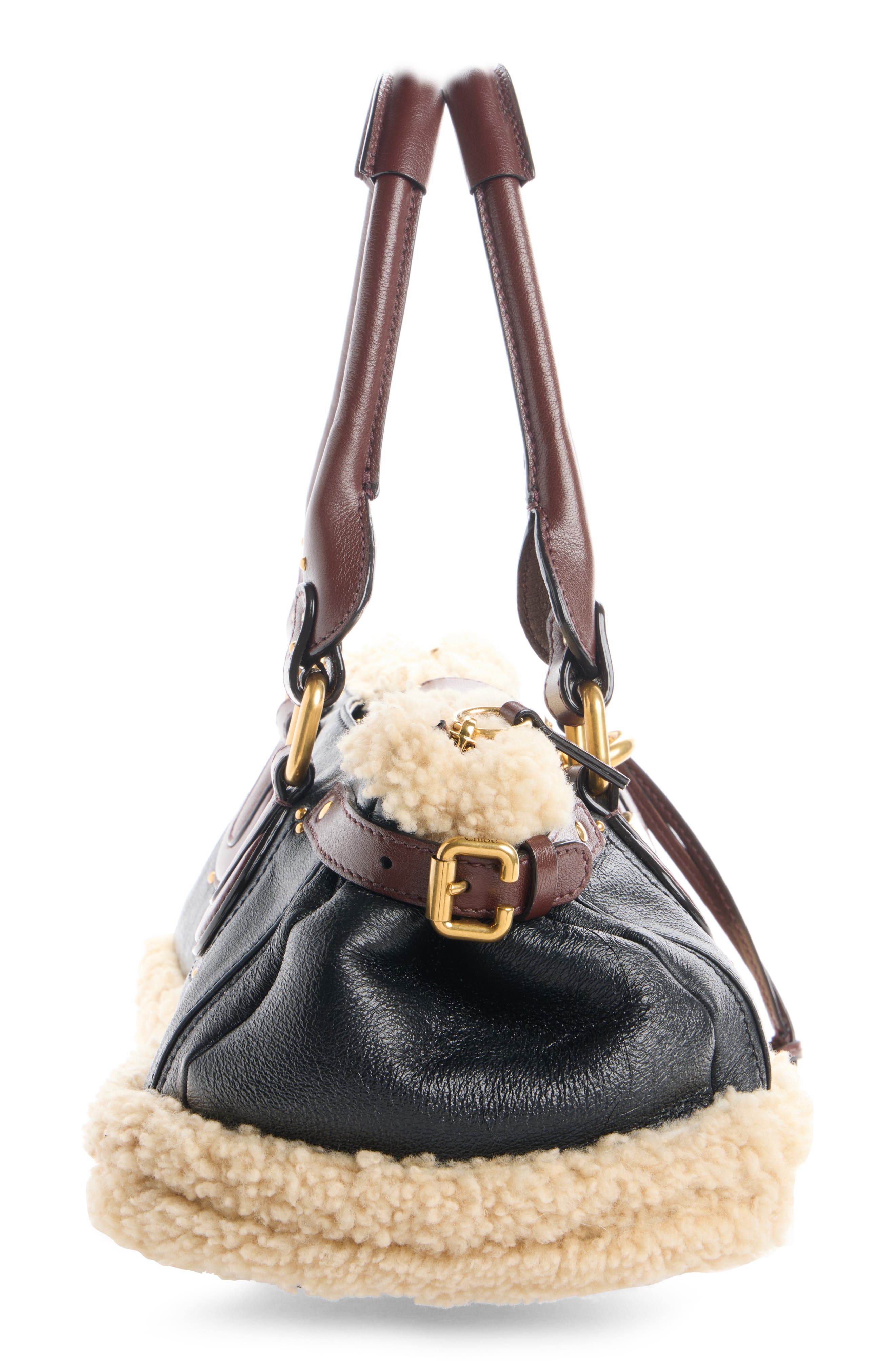 Paddington Leather Shoulder Bag, Alternate, color, BLACK