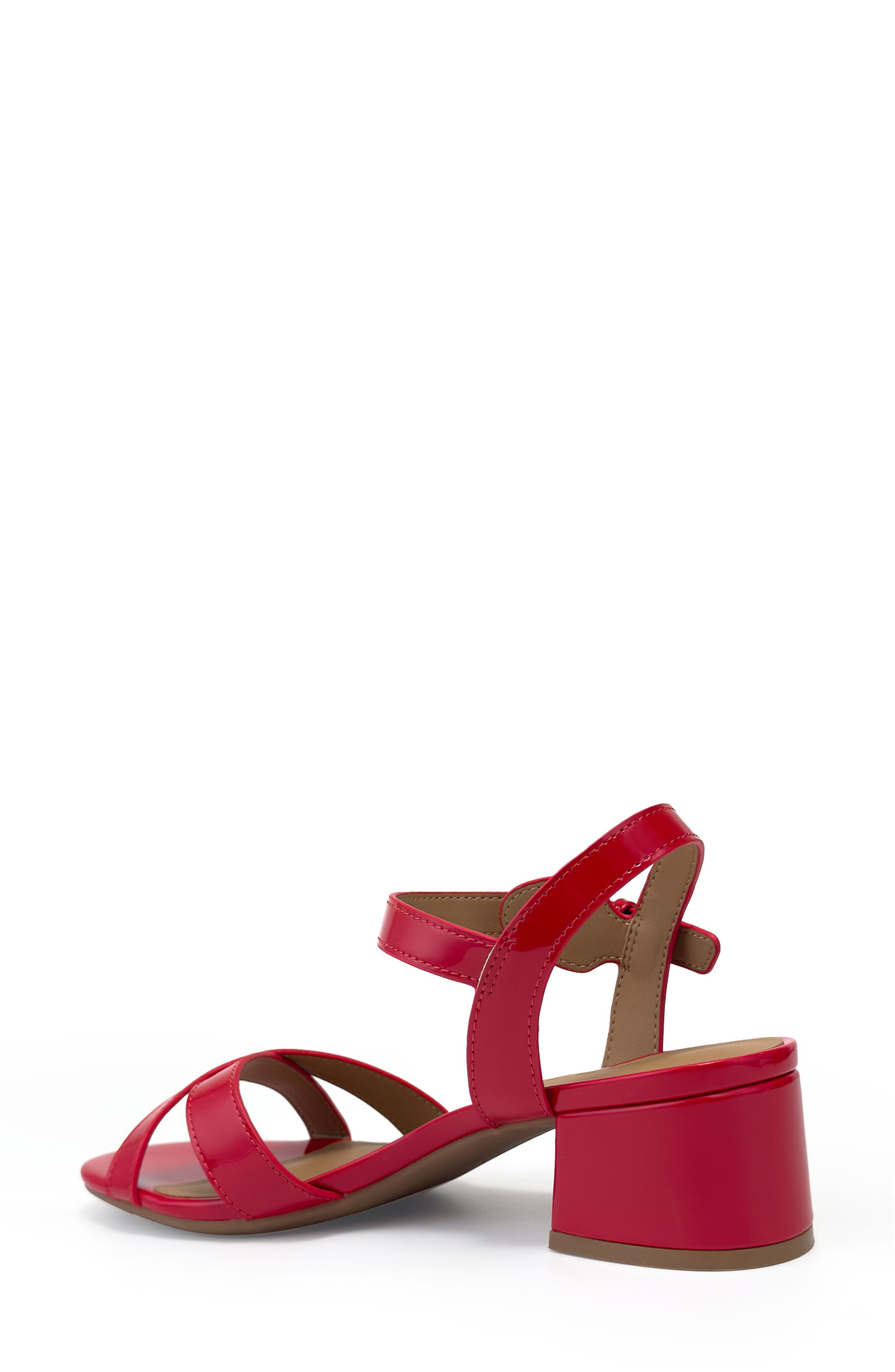 Cinzia Block Heel Sandal, Alternate, color, RICH RED