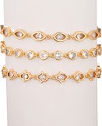 EYE CANDY LOS ANGELES Emma 3-Piece CZ Bracelet Set