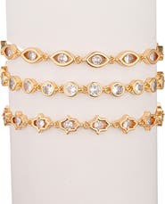 EYE CANDY LOS ANGELES Emma 3-Piece CZ Bracelet Set