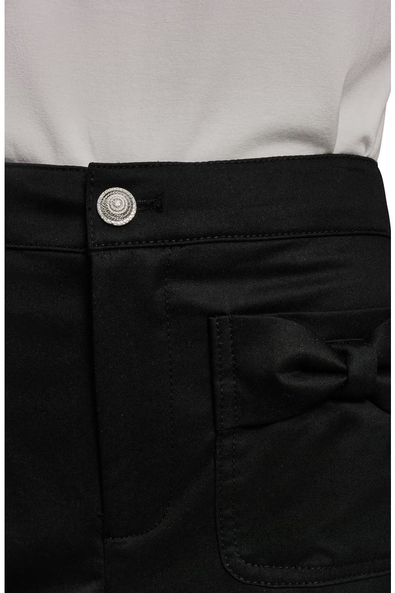 Bow Pocket Crop Pants, Alternate, color, BLACK