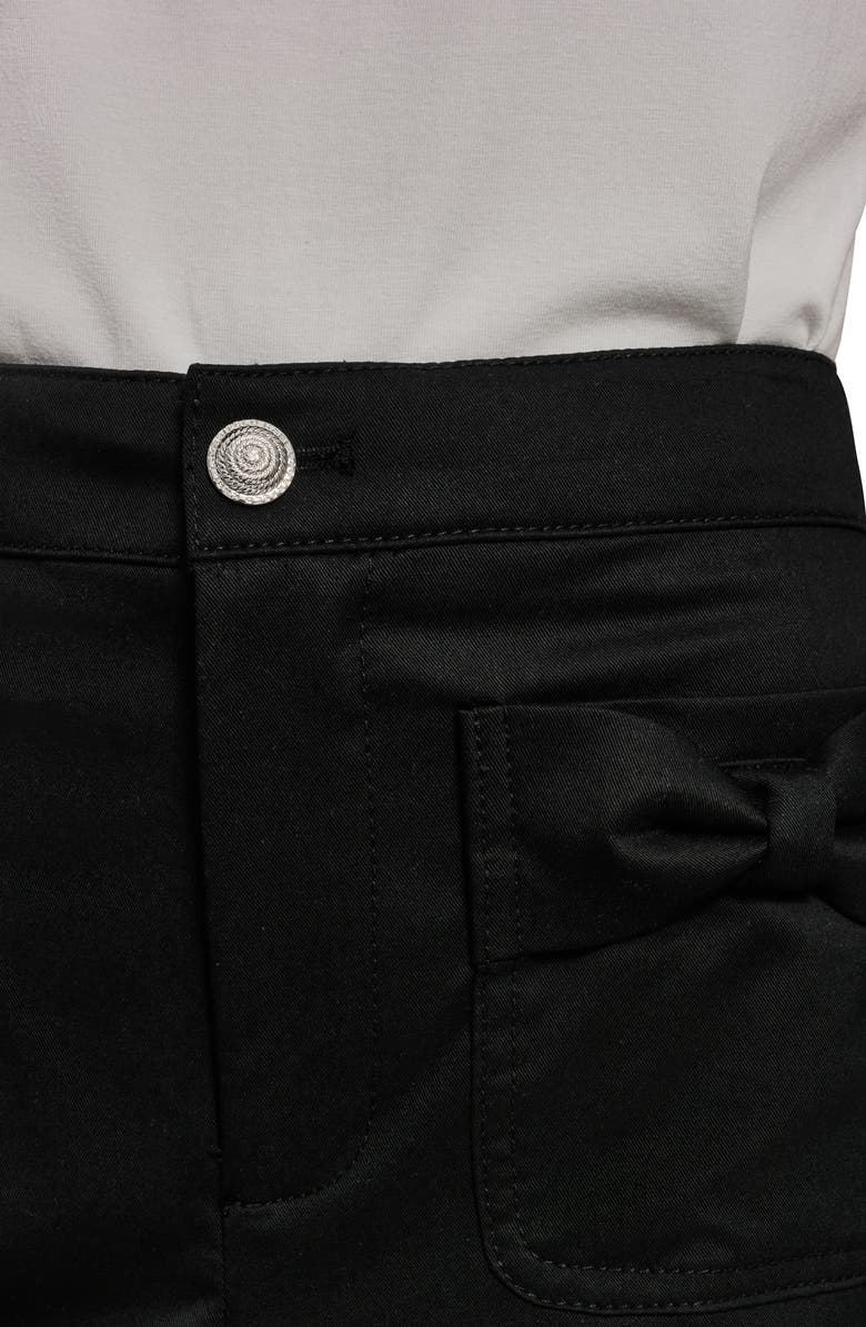 KARL LAGERFELD PARIS Bow Pocket Crop Pants, Alternate, color, Black