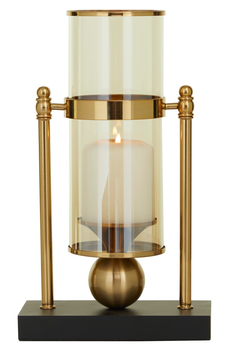 COSMO BY COSMOPOLITAN Gold Metal Hurricane Table Lamp, Alternate, color, Gold