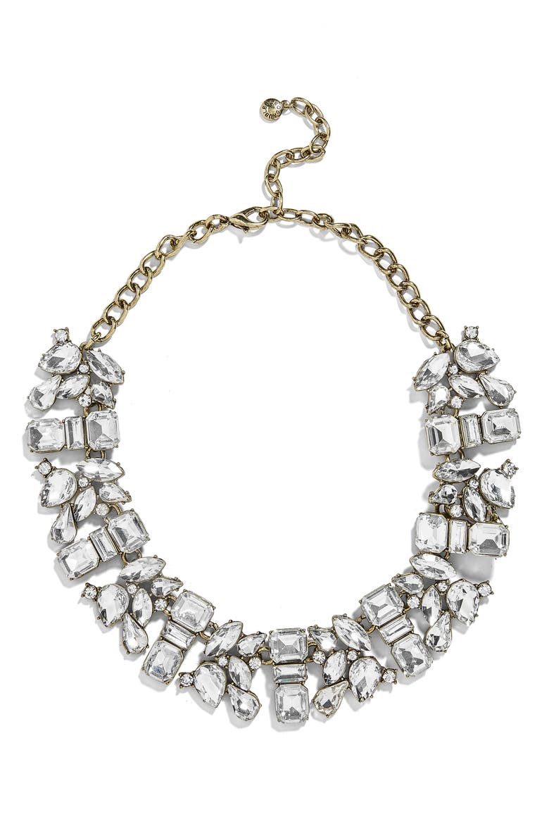 Anessa Statement Collar Necklace, Main, color, CLEAR