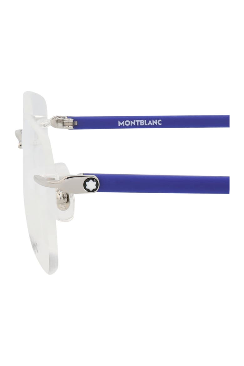 59mm Square Optical Glasses, Alternate, color, SILVER BLUE TRANSPARENT