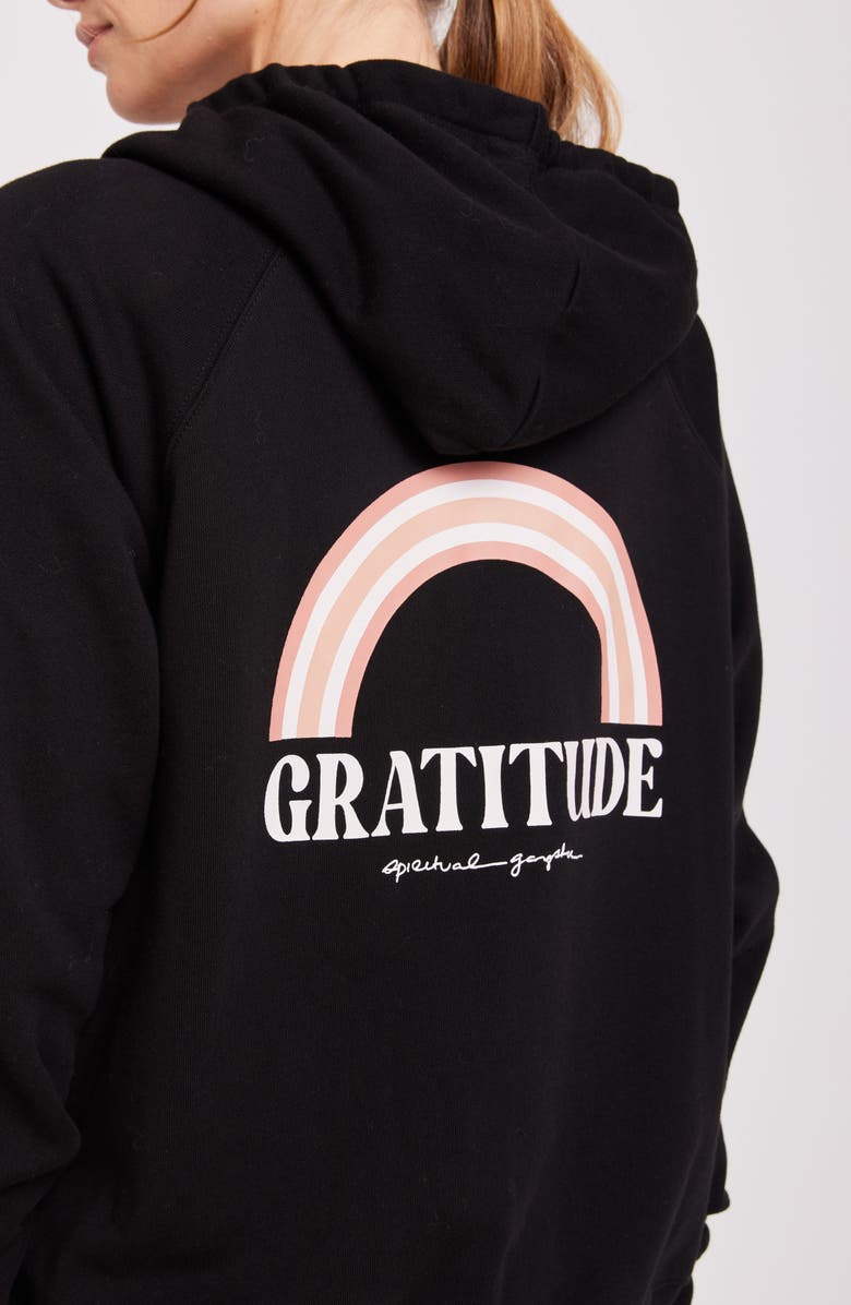 Spiritual Gangster Gratitude Graphic Zip Hoodie, Alternate, color, 