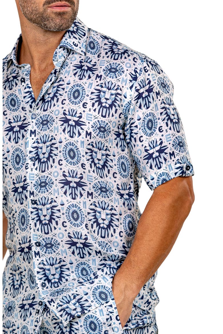 Galileo Marthy Short Sleeve Button-Up Shirt, Alternate, color, WHITE