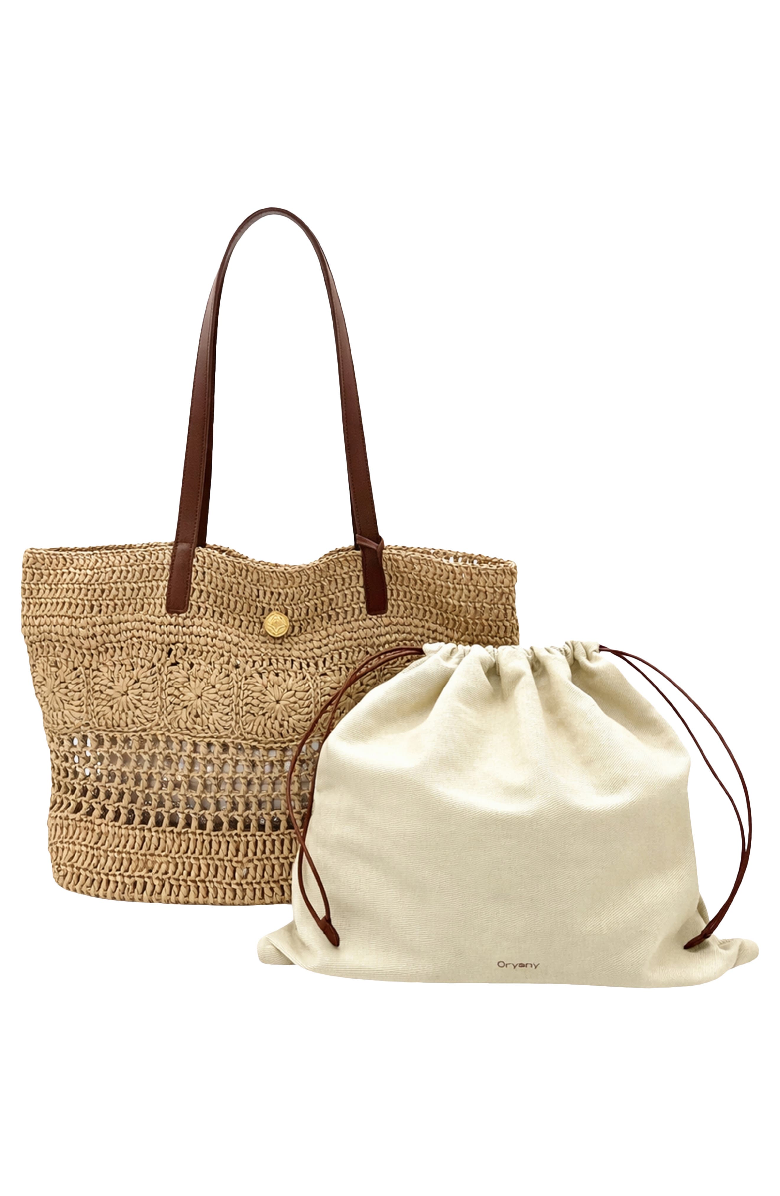 Oryany Margot Raffia Shopper Bag, Alternate, color, Natural