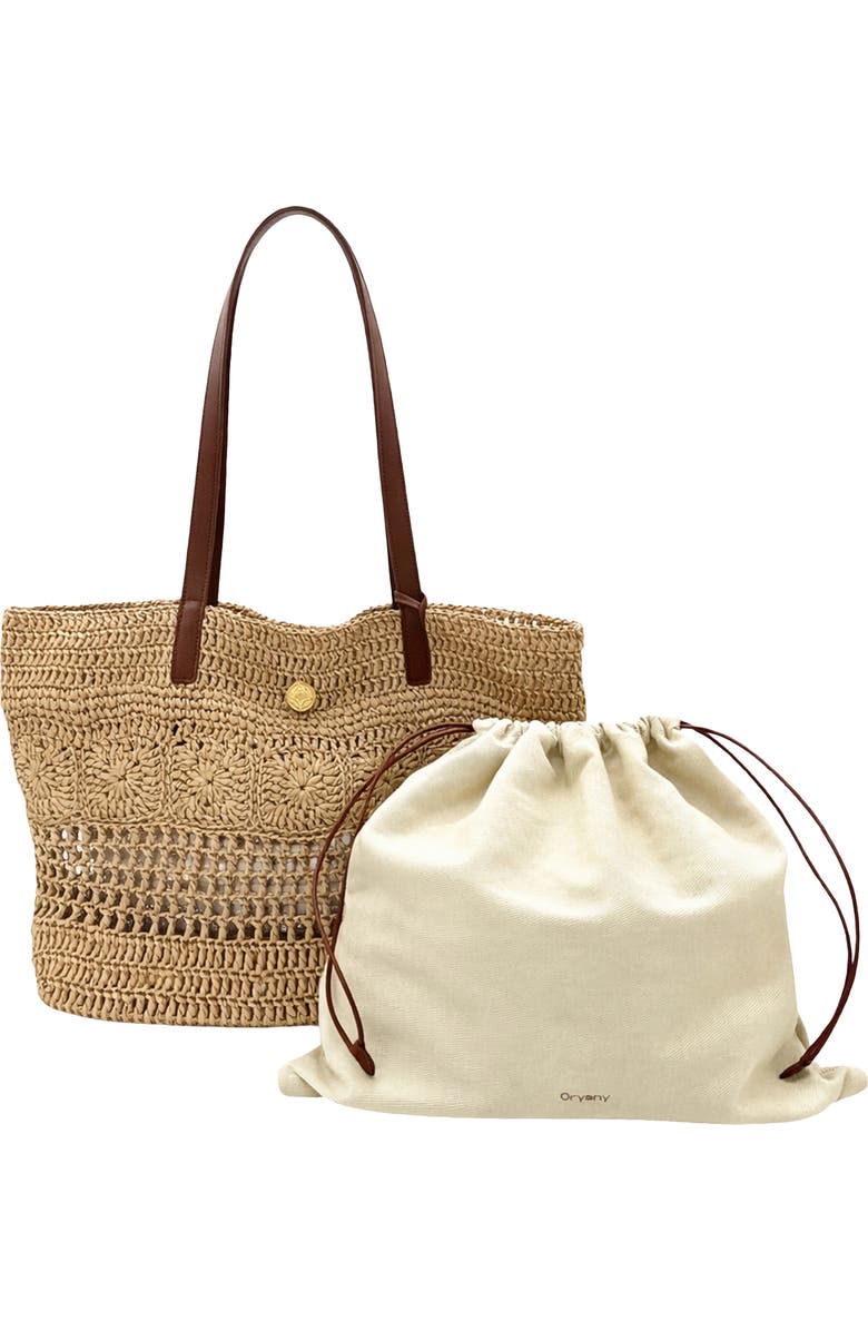 Oryany Margot Raffia Shopper Bag, Alternate, color, Natural