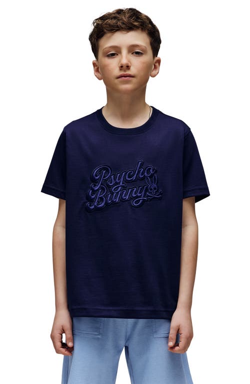 Psycho Bunny Kids' Elias Embroidered T-shirt In Blue