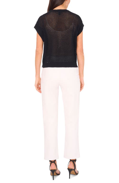 Halogenr Halogen(r) Open Stitch Cotton Crop Sweater Vest