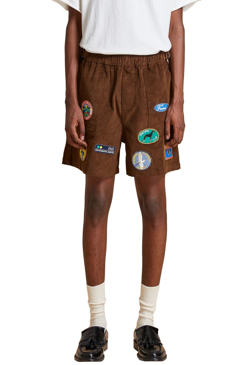 FOUND Multipatch Cotton Corduroy Shorts, Main, color, 