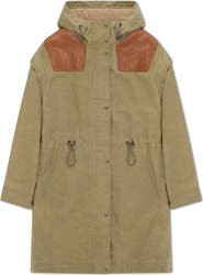 Fortela Olive Waxed Cotton Parka