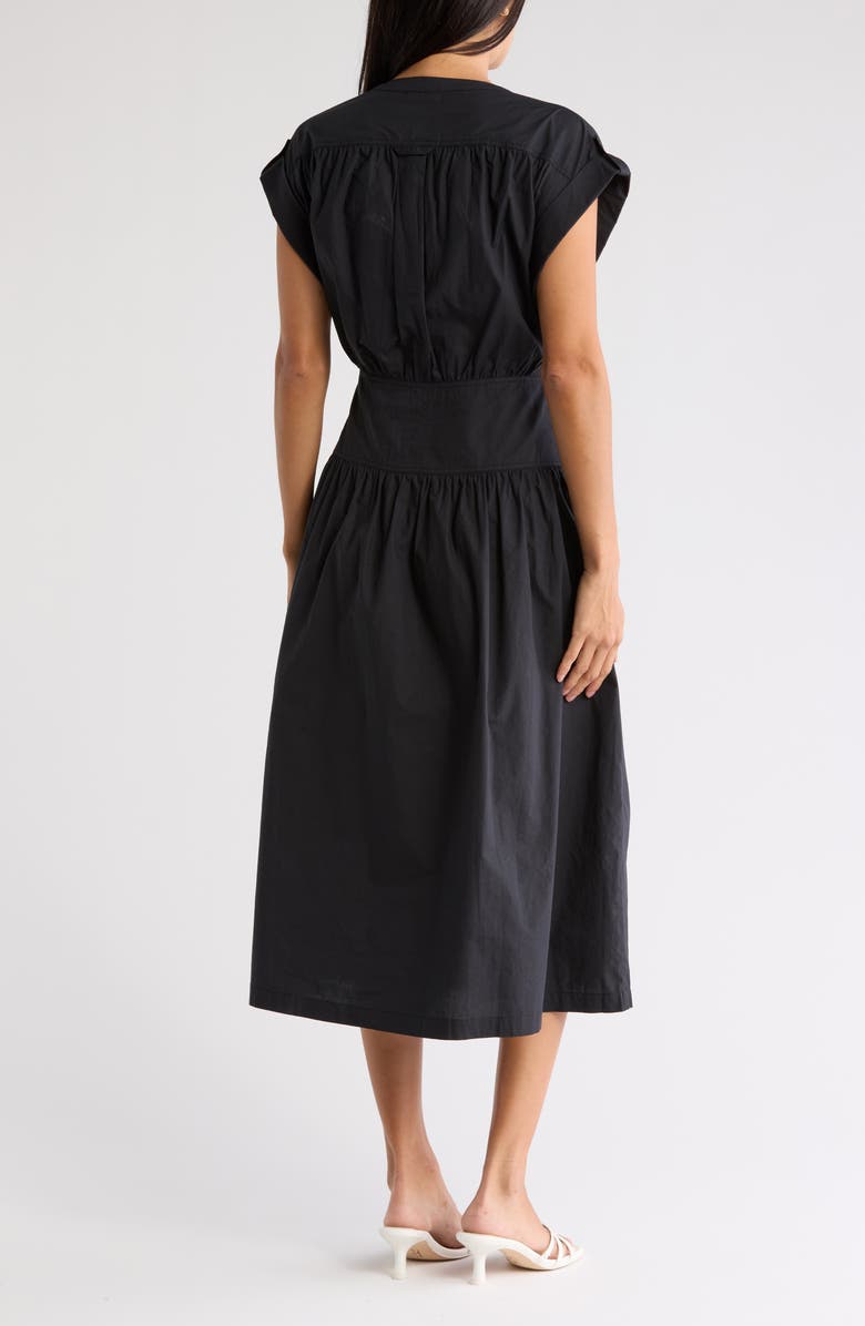 AREA STARS Cuffed Cap Sleeve Cotton Shirtdress, Alternate, color, 