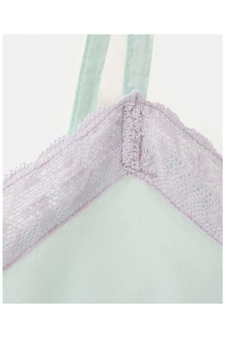 Lace Trim Cotton Nightgown, Alternate, color, BLUE