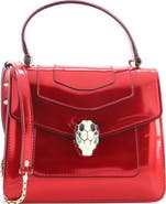 Pre-Owned Bvlgari Serpenti Forever Top Handle Bag Patent Small