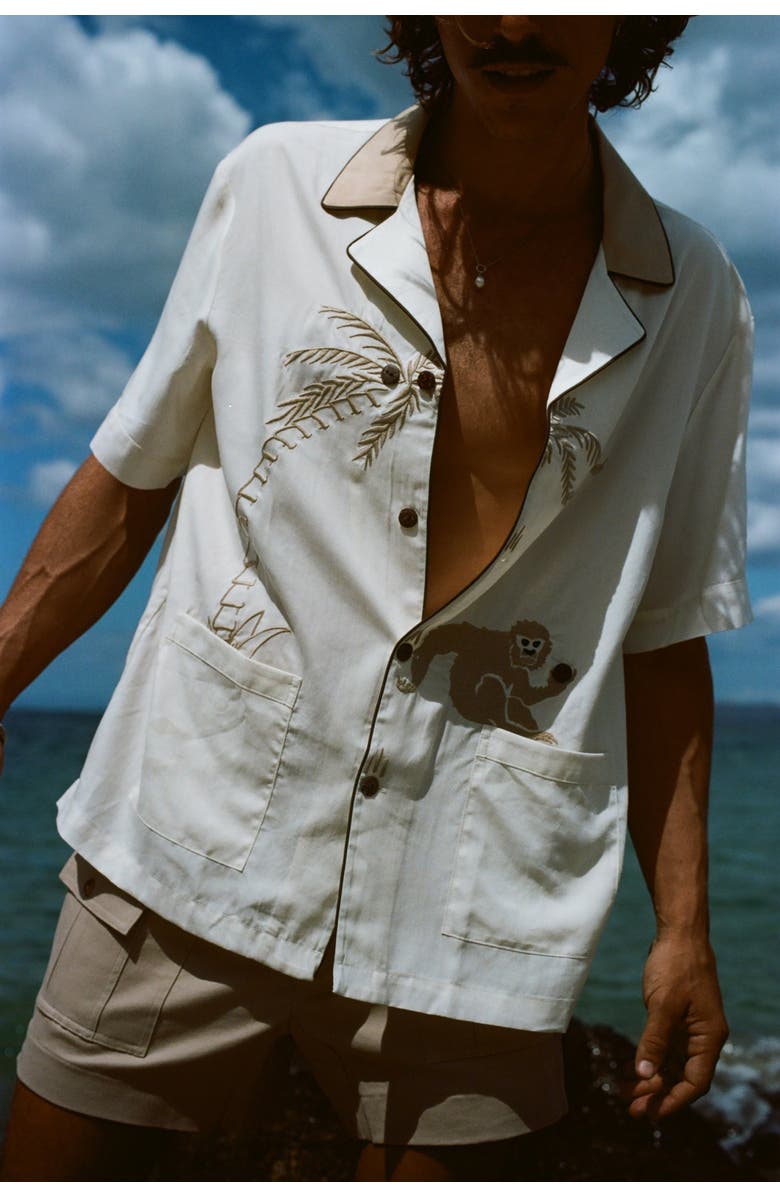 Tombolo Monkey Business, Alternate, color, Vanilla