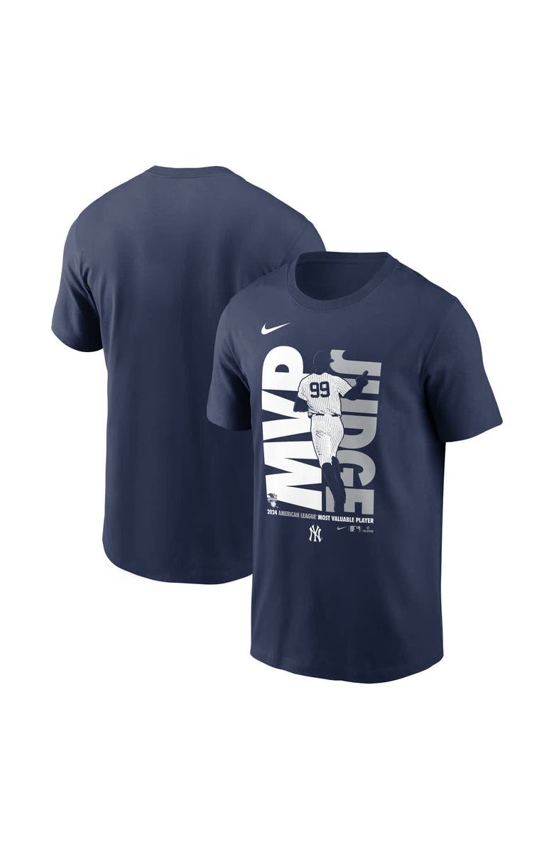 Nike Men's Nike Aaron Judge Navy New York Yankees 2024 American League MVP T-Shirt, Alternate, color, Navy