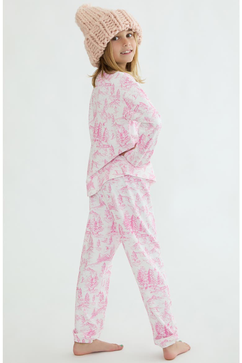 Kids' Little Georgie Sweatpants, Alternate, color, POWDER PINK TOILE